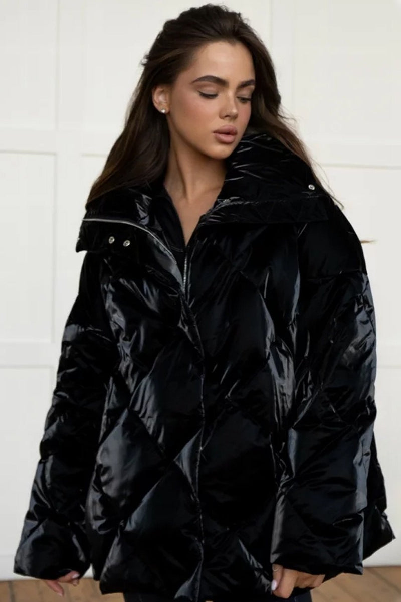 Loose Fit Quilted Cotton Jacket