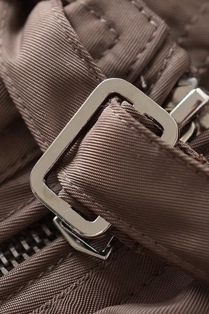 Cropped Cargo High Neck Coat coats