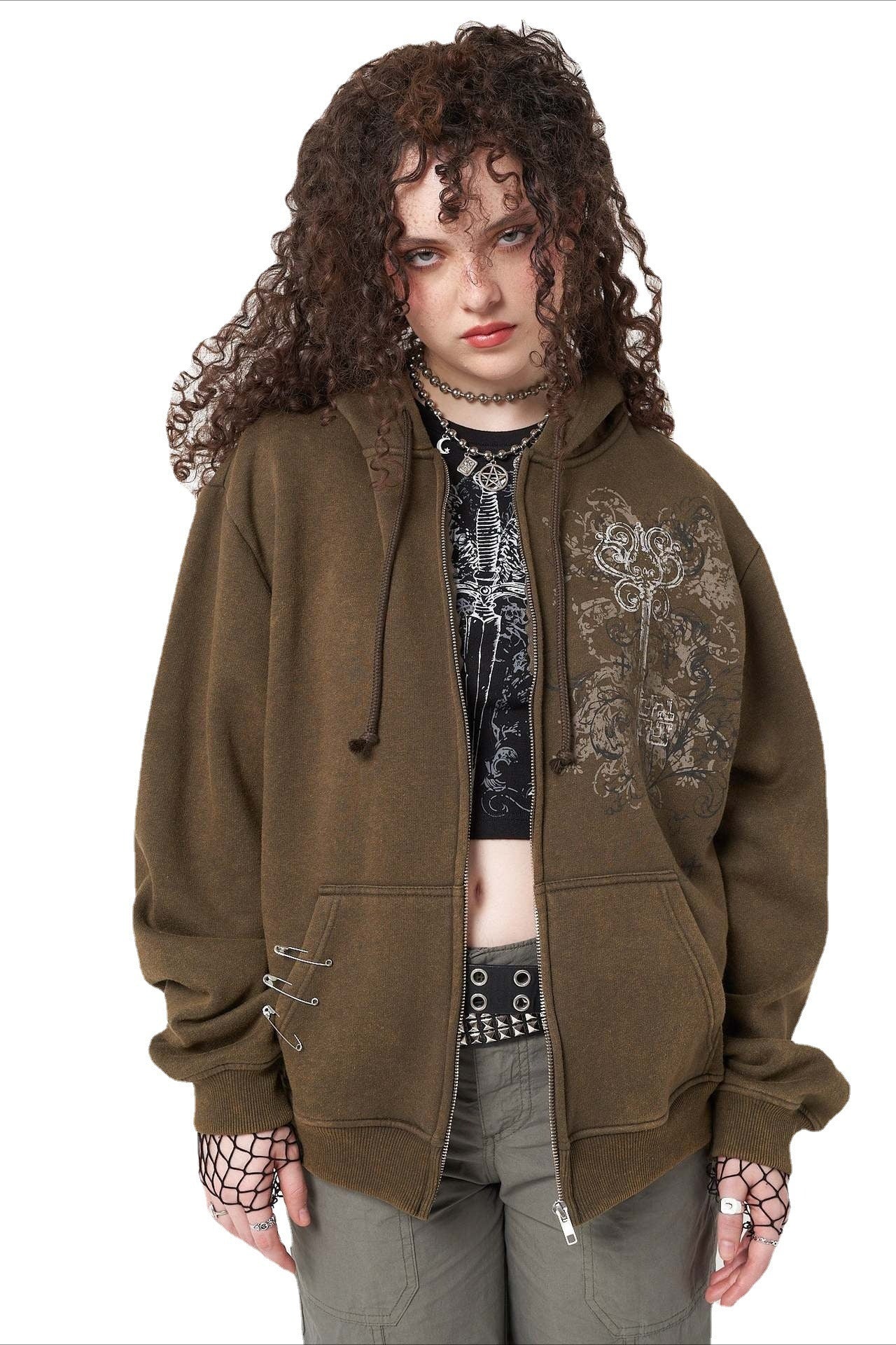 Graphic Fleece Pullover Hoodie