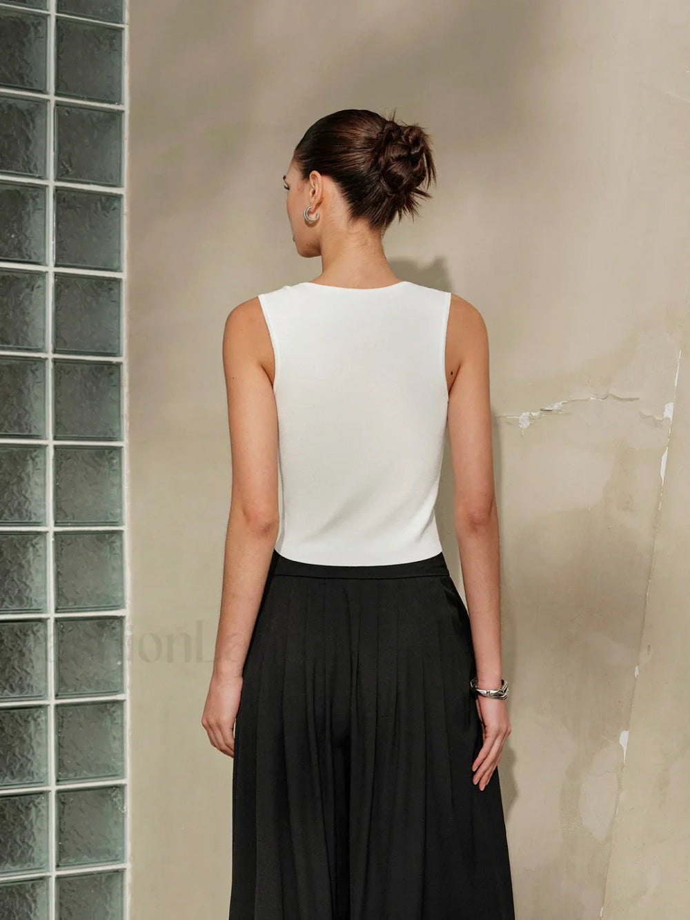 Delicate Strap Crop Knit Top Tank Tops & Camis