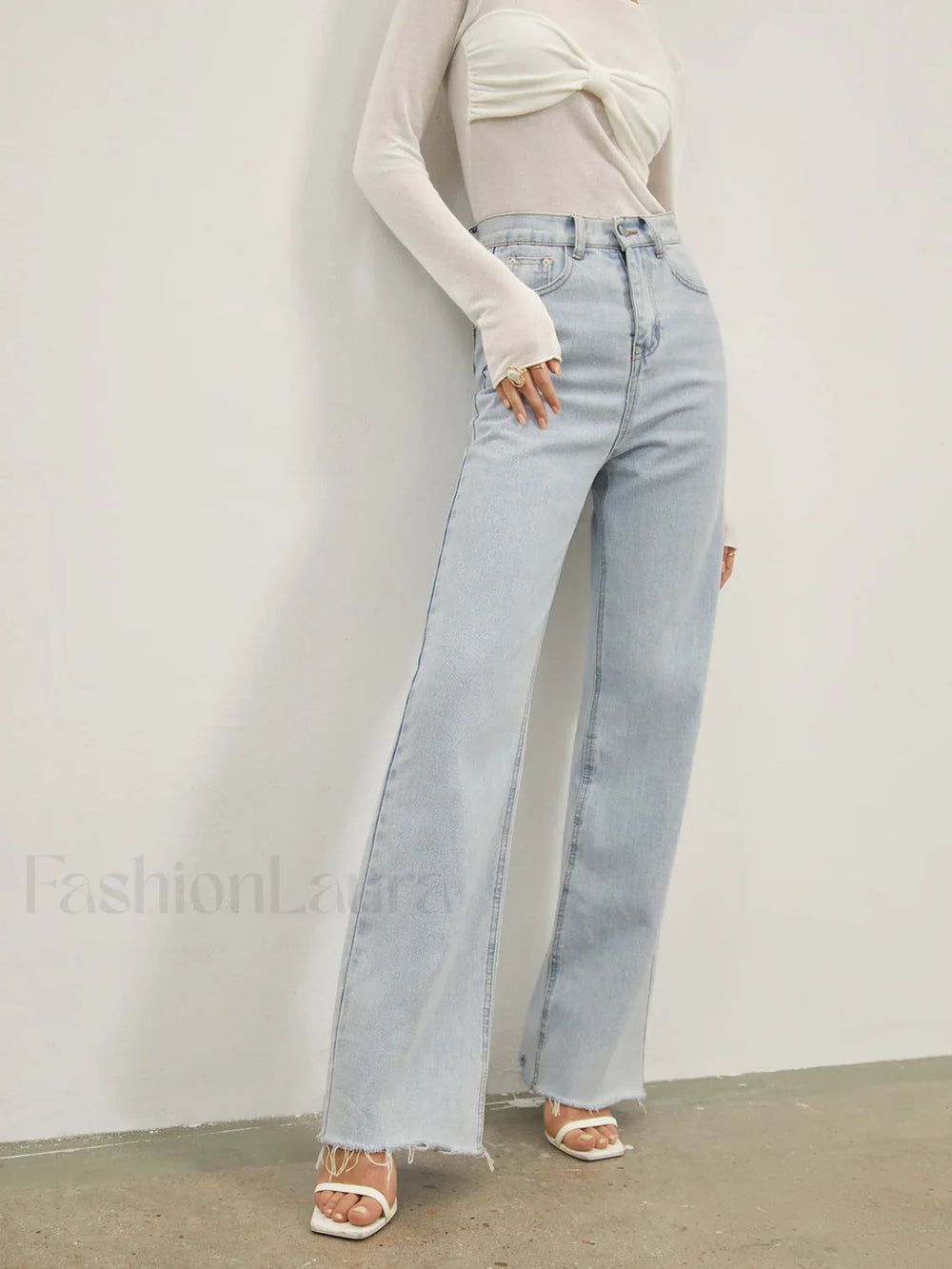 Denim Straight Graceful Leg Jeans Jeans