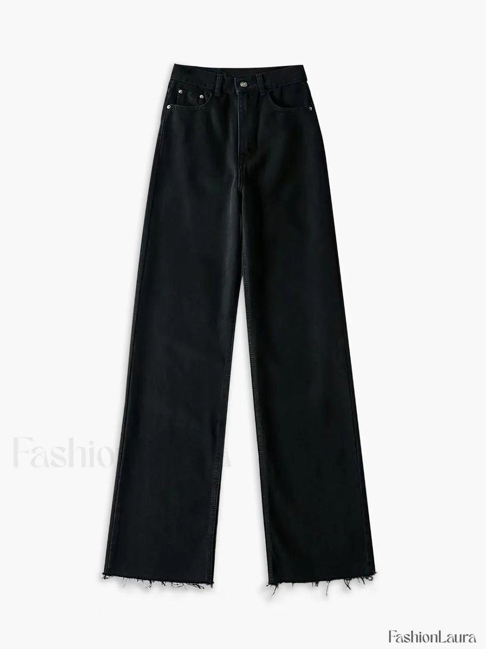 Denim Straight Graceful Leg Jeans Black / XS Jeans