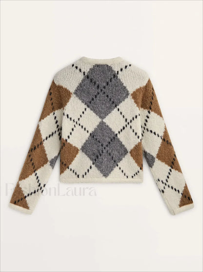 Diamond Knit College Cardigan