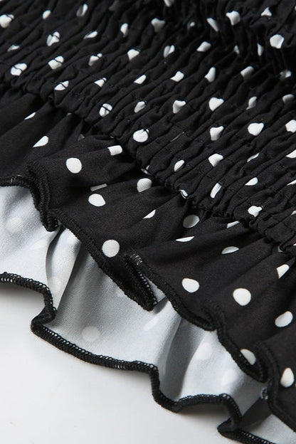 Retro Polka Dot Halter Cami Blouse