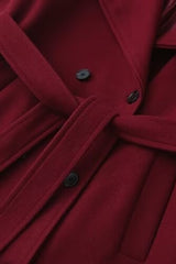 Vintage Waisted Lapel Wool Overcoat