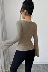 Bodycon Off-Shoulder Knit Top