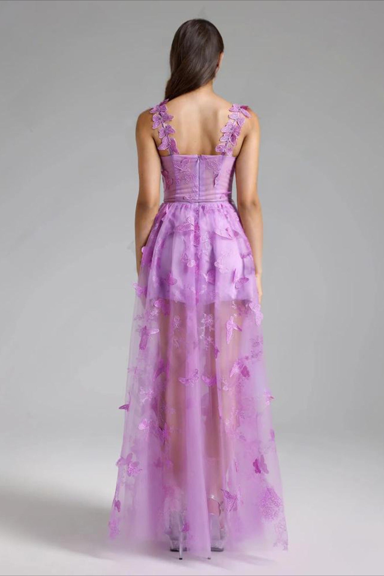 Spaghetti Strap Butterfly Party Dress