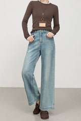 Soft High Rise Embroidered Cropped Jeans