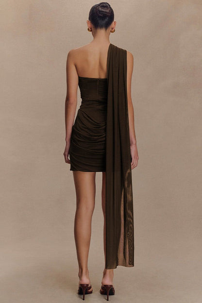 Strapless Ruched Bodycon Mini Party Dress