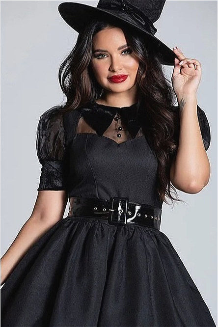 Witch Cosplay Mini Dress Halloween Costume