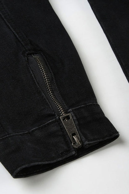 Vintage Black Denim Trucker Jacket