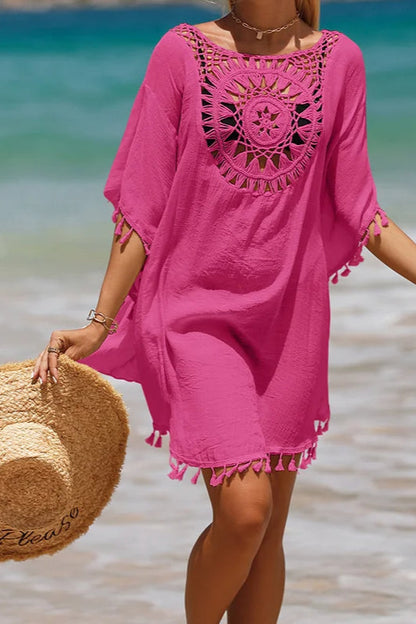Crochet Cover Up Boho Dress