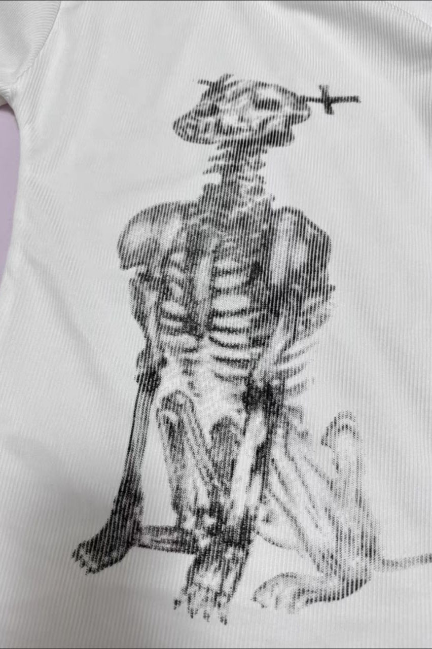 Skull Dog High Neck Slim T-Shirt
