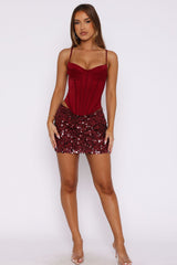 Stretch Sequin Bodycon Skirt