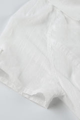 Slim Fit Short Sleeve Textured Blouse