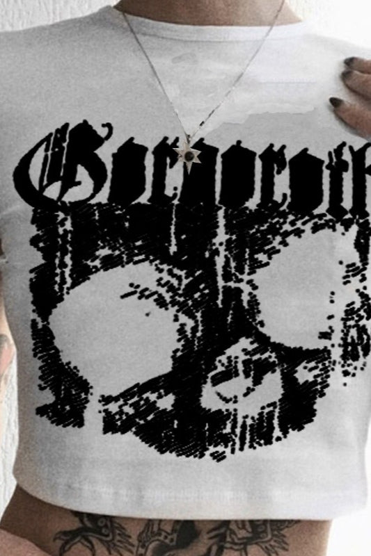 Cropped Slim Fit Short Sleeve T-Shirt