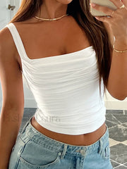Effortless Solid Cami Top White / XS Tank Tops & Camis
