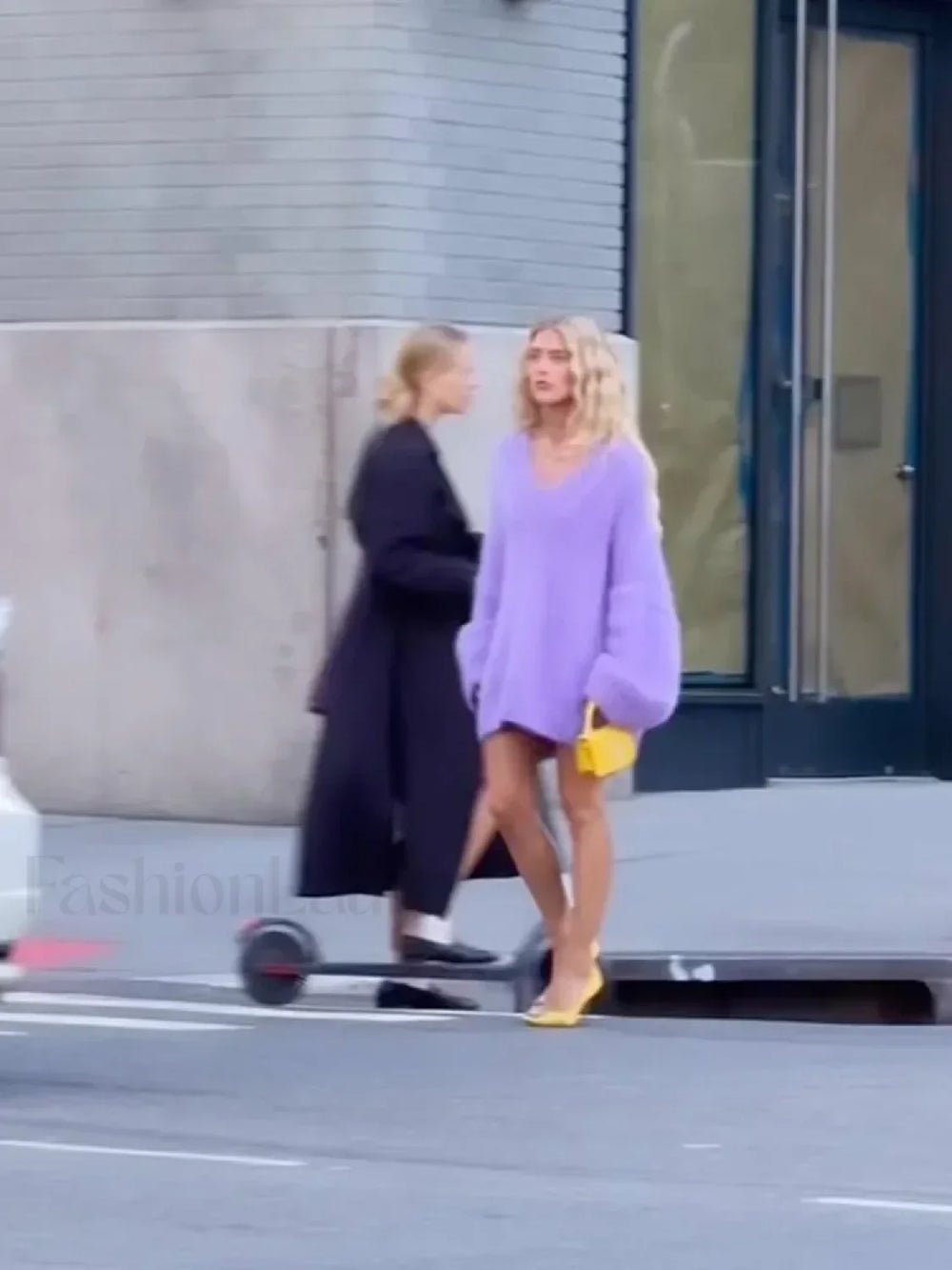 Elegant Purple Deep V Neck Knitted Pullover Casual Long Sleeves Loose Sweater Sweaters L