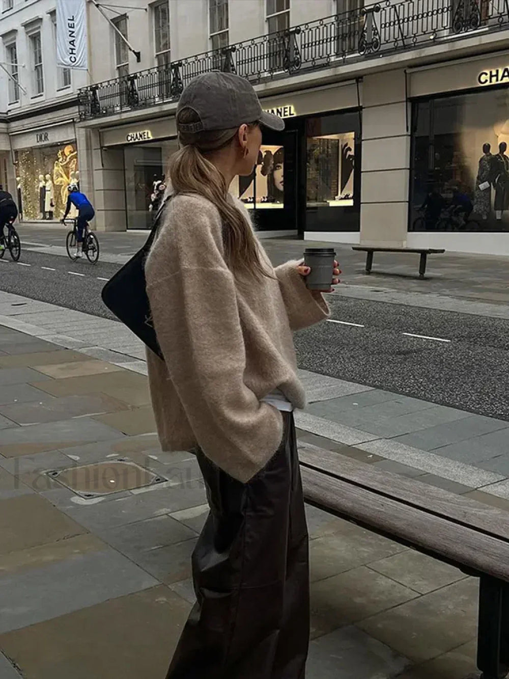 Elegant Solid Mohair Soft Knitted Pullover Women Casual O neck Long Sleeve Loose Sweater Sweaters L