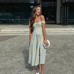 Elegant Summer Corset Floral Dress