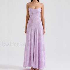 Embroidered Lace Off Shoulder Maxi Dress