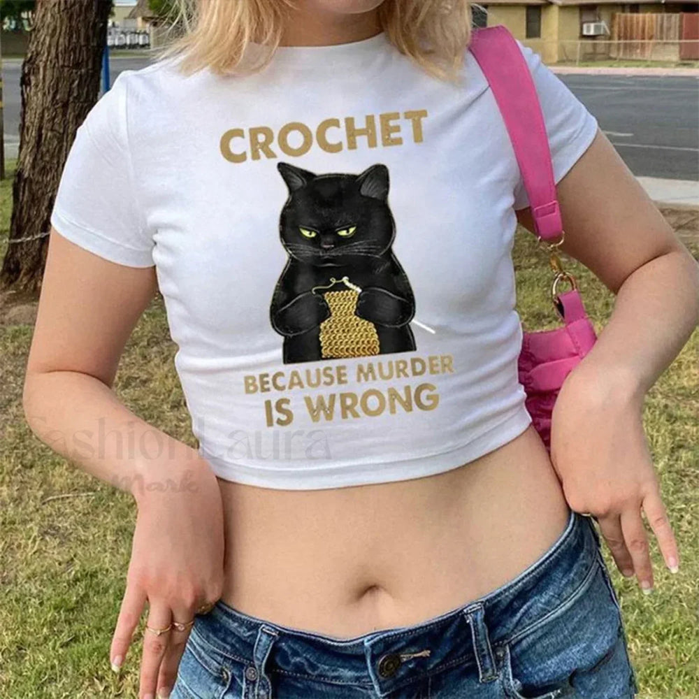 Emo Girl Gothic Cherry Print T Shirt Brown / S