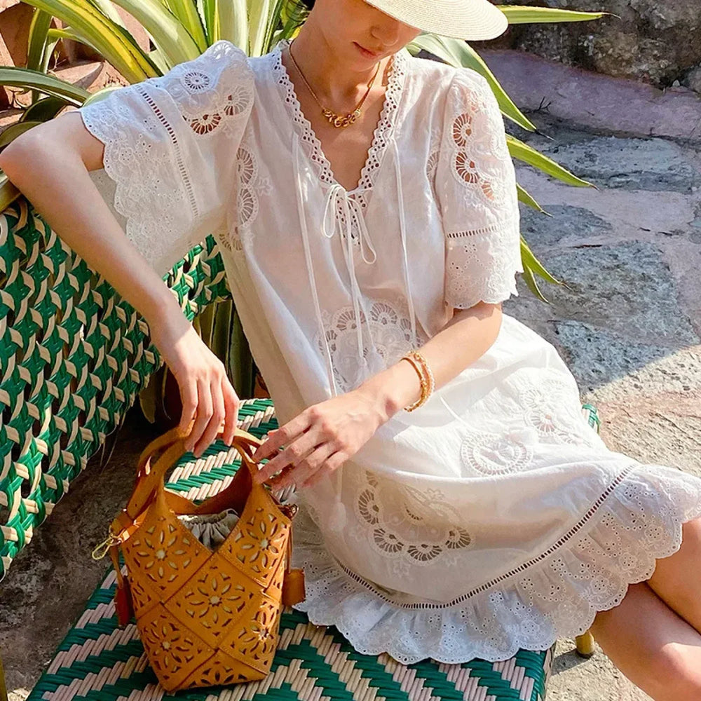 Ethnic Tassel Tunic Boho Dress