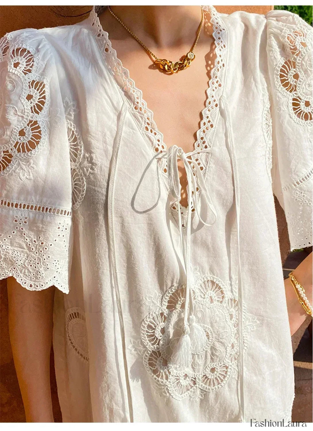 Ethnic Tassel Tunic Boho Dress