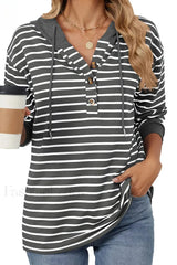 European Fashion Hooded Patchwork Hoodie Grey / S