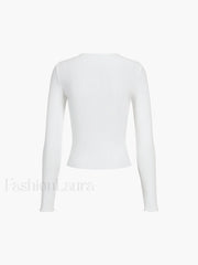 Everyday Rib Long Sleeve Top T Shirts