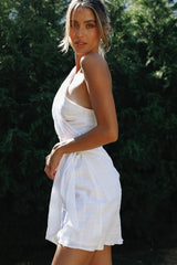 One-Shoulder Belted Asymmetrical Cocktail Dress