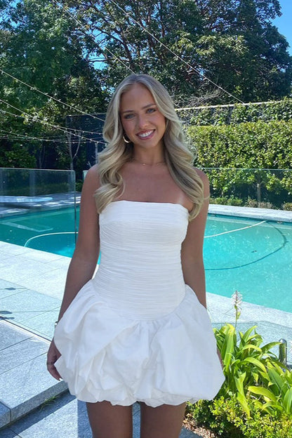 Layered Strapless Ball Party Dress