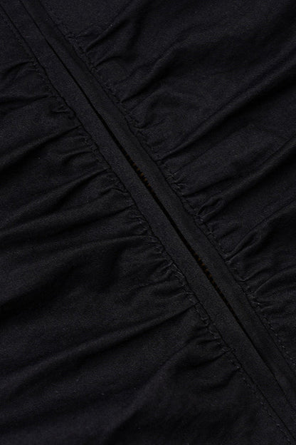 Ruched Waist Biker Jacket