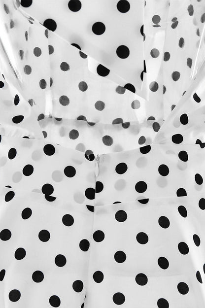 Sexy Polka Dot Halter Backless Tie Mini Dress