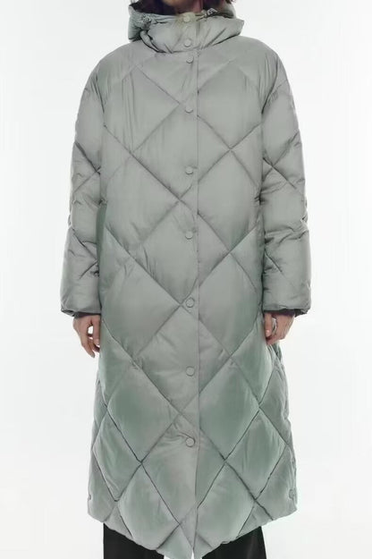 Padded Longline Hooded Puffer Coat coats