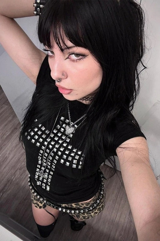 Gothic Punk Metallic T-Shirt