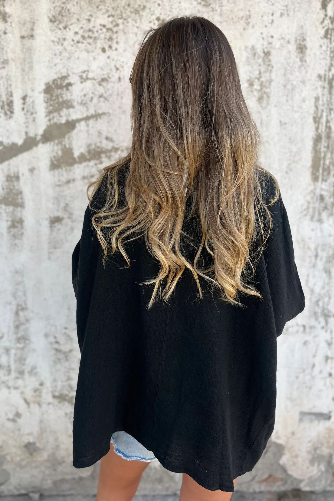 Loose Fit V Neck Long Sleeve Cardigan