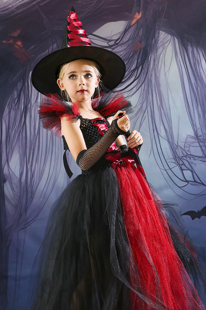 Tulle Witch Dress Kid Halloween Costume