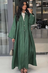 Pleated Relaxed Fit Open Detail Overcoat