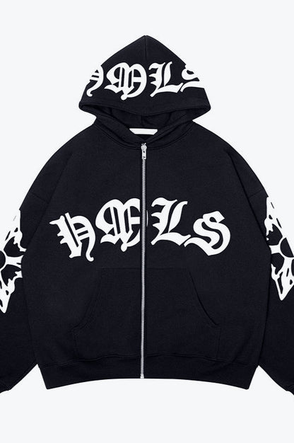 Street Style Zipper Pullover Hoodie