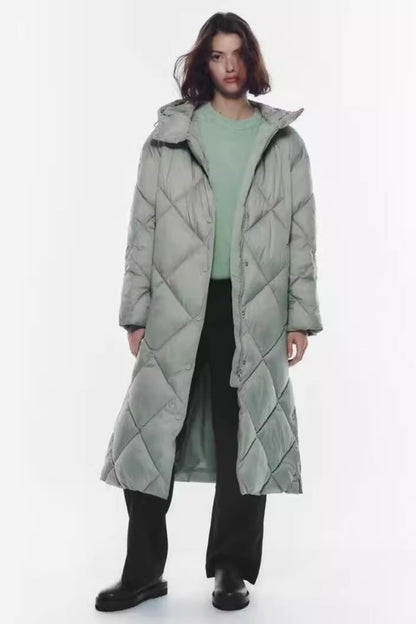 Padded Longline Hooded Puffer Coat coats