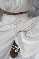 Athletic Relaxed Fit Wide Knit Pants