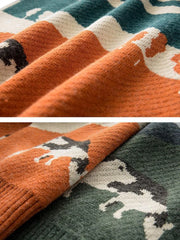 Farm Land Jacquard Knit Sweater Sweaters