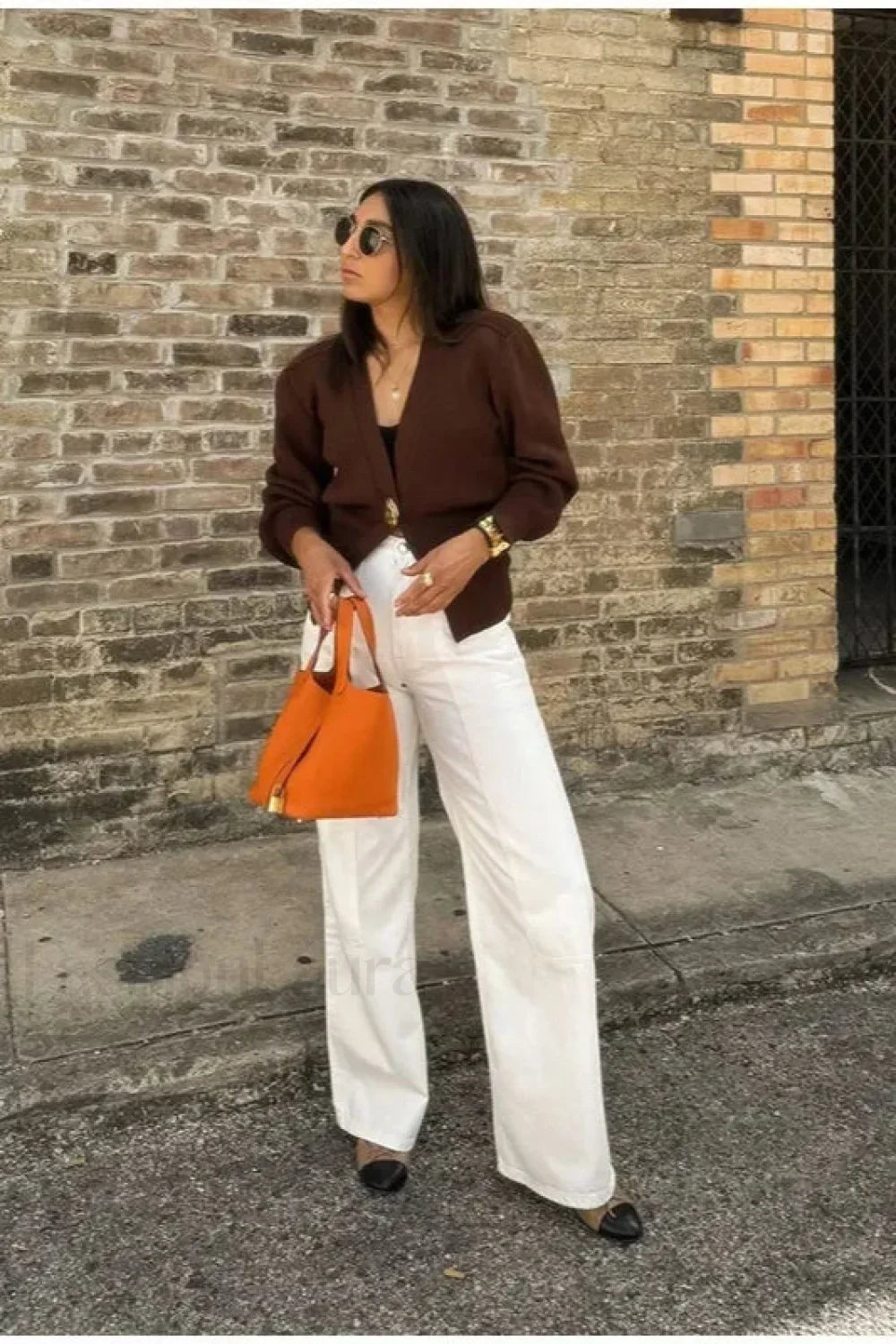 Fashion V neck Button Cardigan