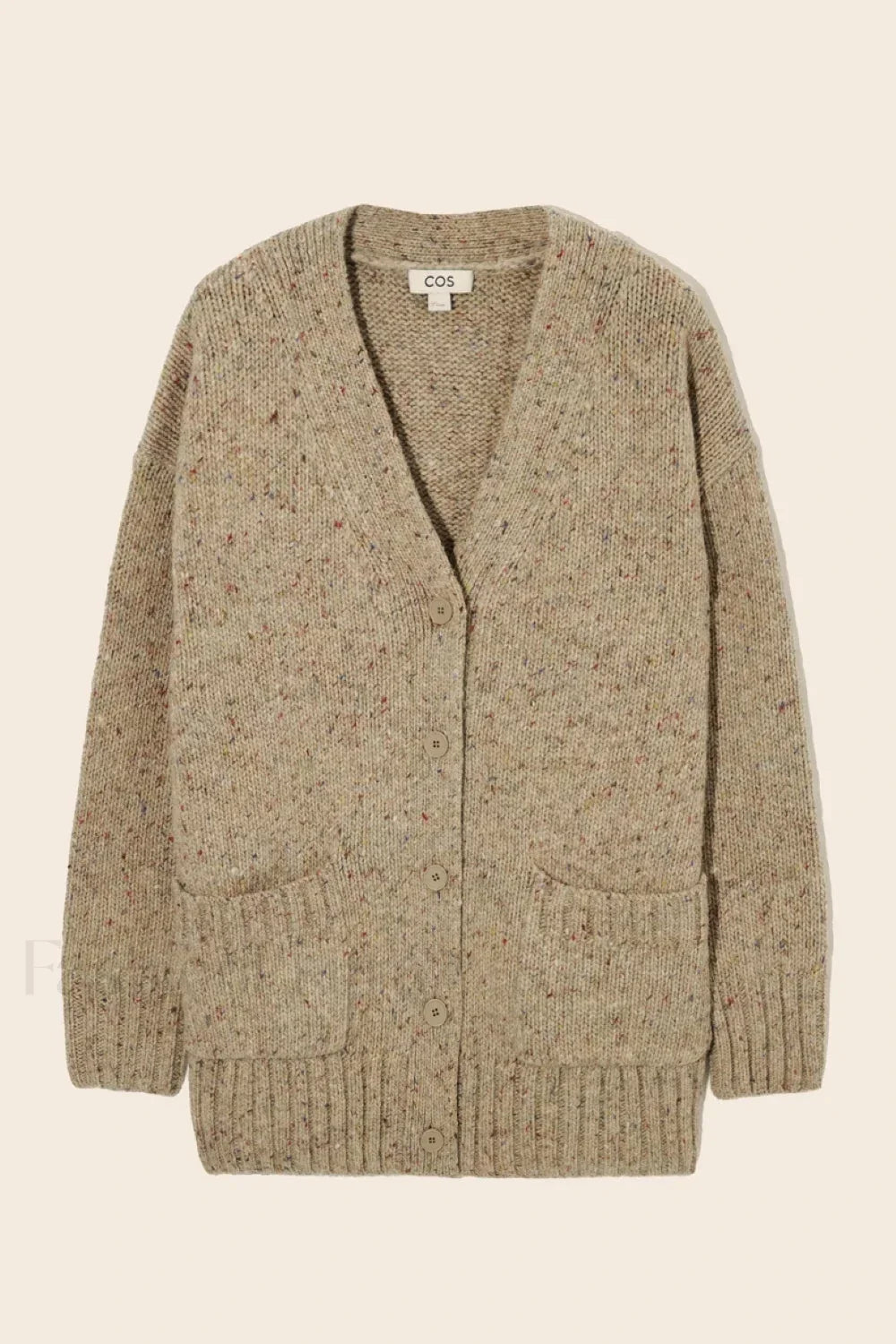 Fashionable Wool Blend Knit Cardiga Khaki / XS