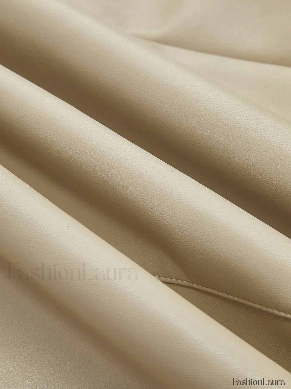 Faux Leather Piping Sit Midi Skirt Skirts