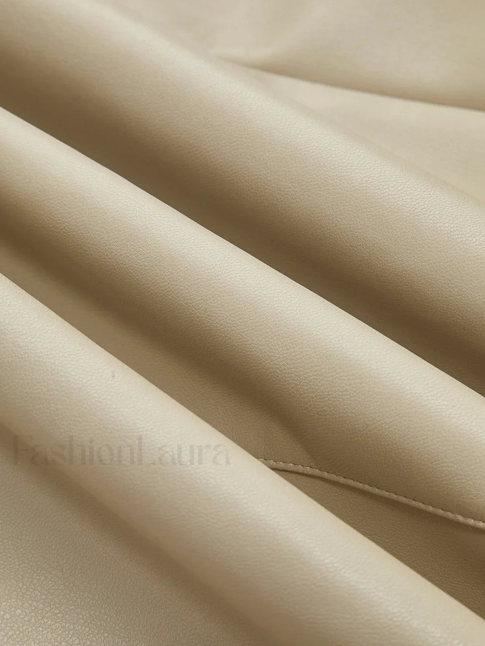 Faux Leather Piping Sit Midi Skirt Skirts