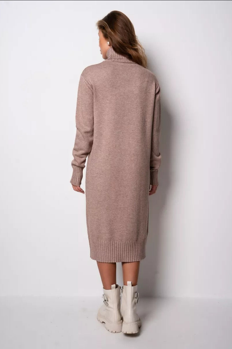 Loose Turtleneck Sweater Dress