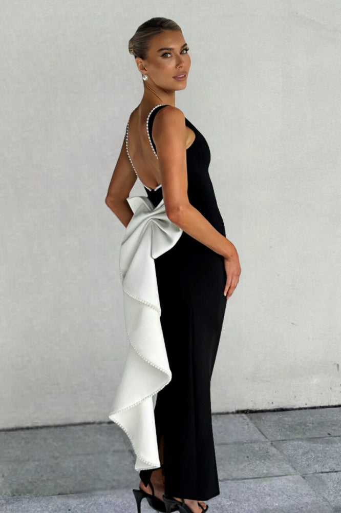 Elegant Bow Slim Fit Party Dress