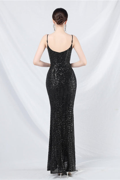 Elegant Sequin Cami Maxi Dress